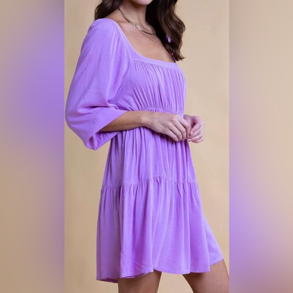 YANA K SERAPHINA MINI DRESS - LILAC SIZE SMALL - Picture 2 of 11
